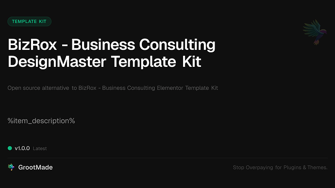 BizRox - Business Consulting DesignMaster Template Kit