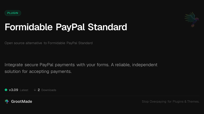 Formidable PayPal Standard