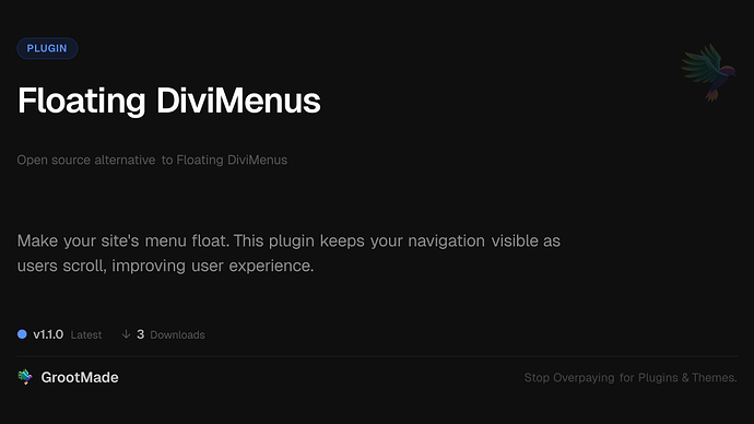 Floating DiviMenus