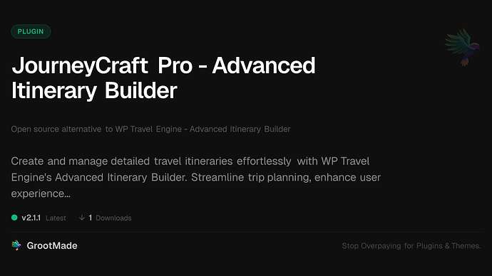 JourneyCraft Pro - Advanced Itinerary Builder
