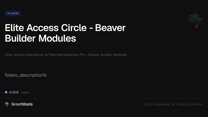 Elite Access Circle - Beaver Builder Modules