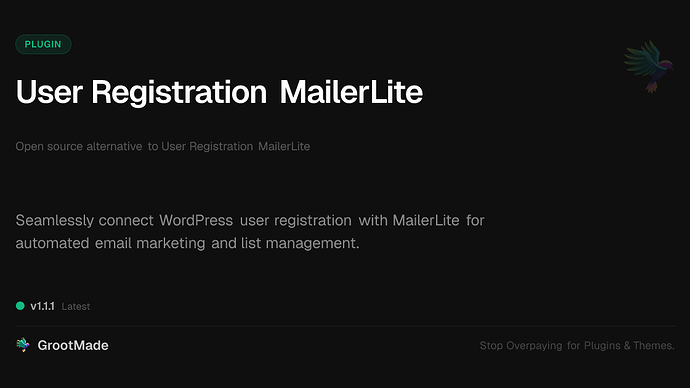 User Registration MailerLite