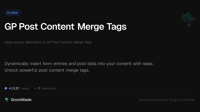 GP Post Content Merge Tags
