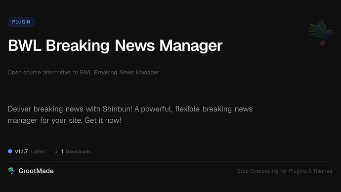 BWL Breaking News Manager