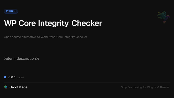 WP Core Integrity Checker
