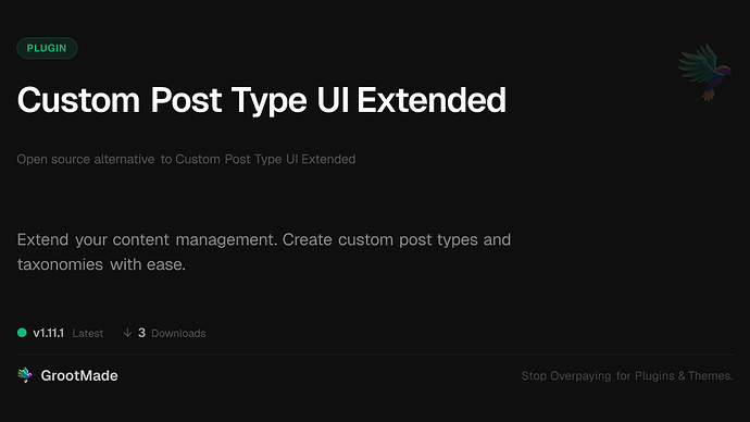 Custom Post Type UI Extended