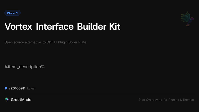 Vortex Interface Builder Kit