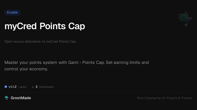 myCred Points Cap