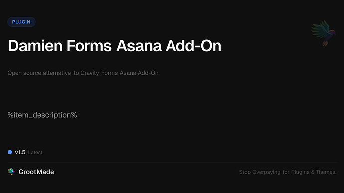 Damien Forms Asana Add-On