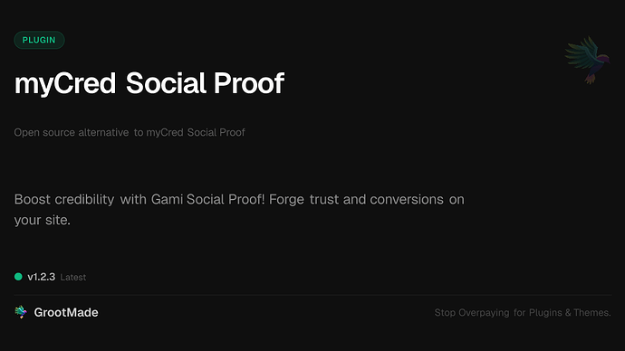 myCred Social Proof