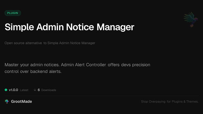 Simple Admin Notice Manager