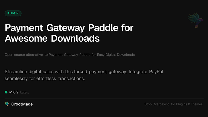 Payment Gateway Paddle for Awesome Downloads
