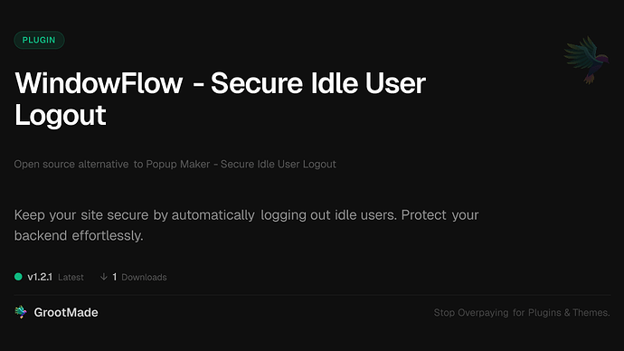 WindowFlow - Secure Idle User Logout