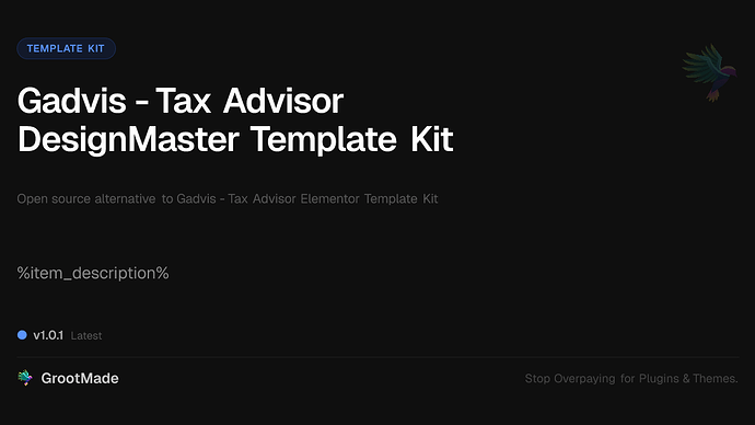 Gadvis - Tax Advisor DesignMaster Template Kit