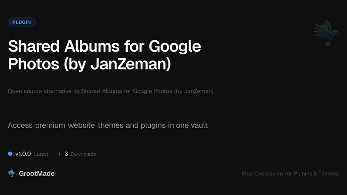 Shared Albums for Google Photos (by JanZeman)