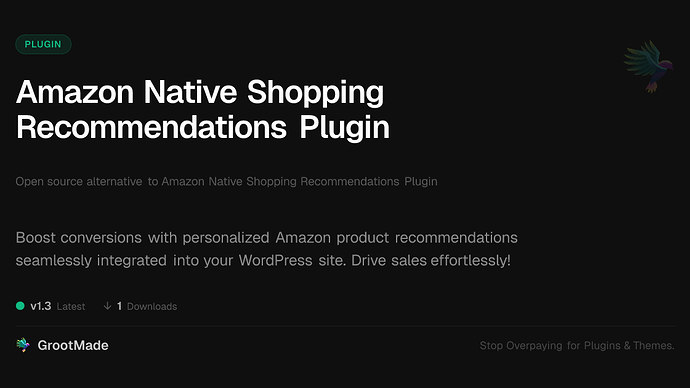 Amazon Native Shopping Recommendations Plugin