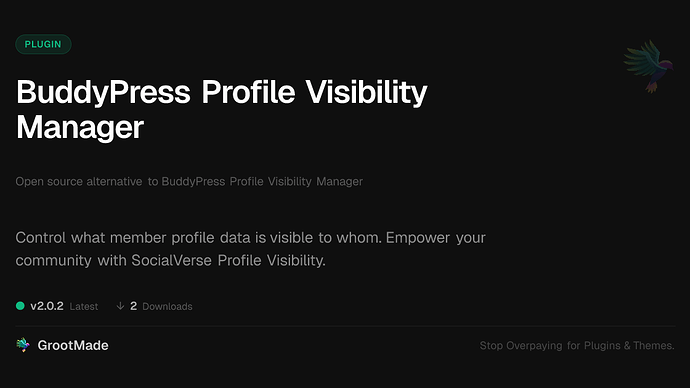 BuddyPress Profile Visibility Manager