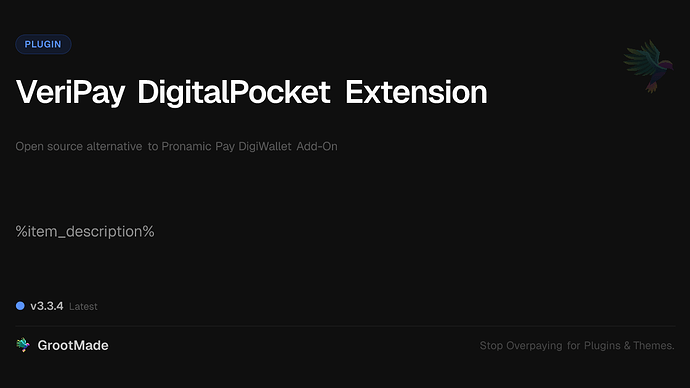 VeriPay DigitalPocket Extension