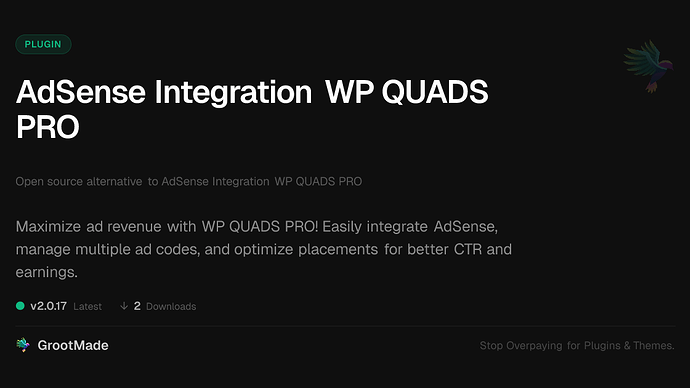 AdSense Integration WP QUADS PRO