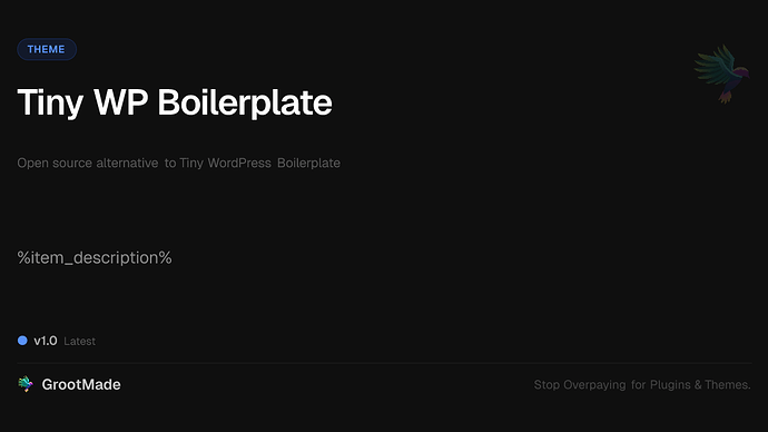 Tiny WP Boilerplate