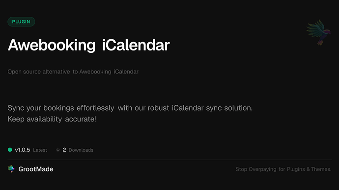 Awebooking iCalendar