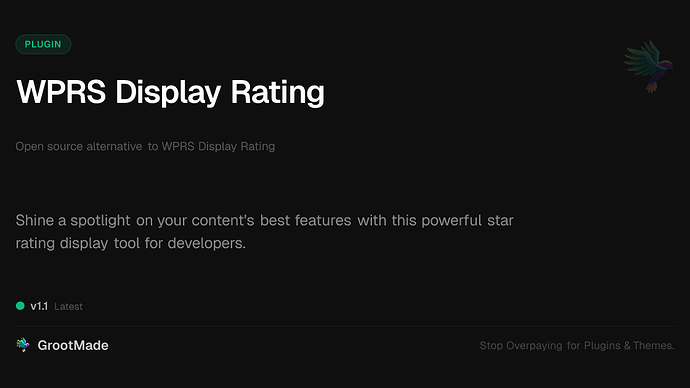 WPRS Display Rating