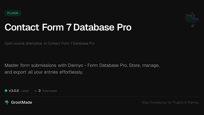 Contact Form 7 Database Pro