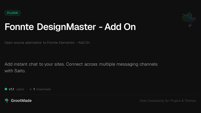 Fonnte DesignMaster - Add On