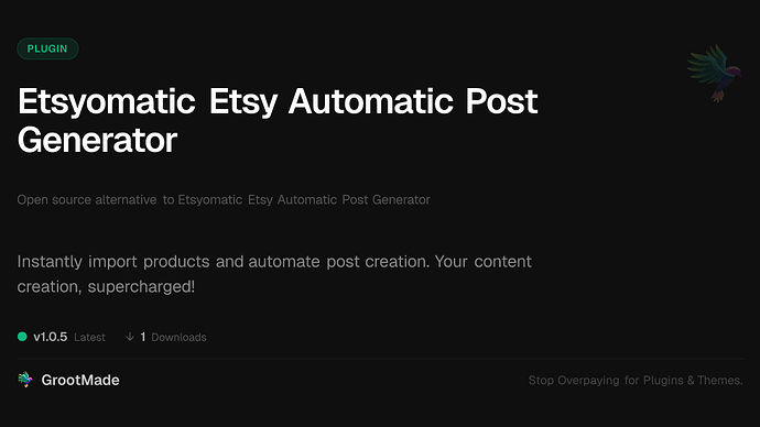 Etsyomatic Etsy Automatic Post Generator