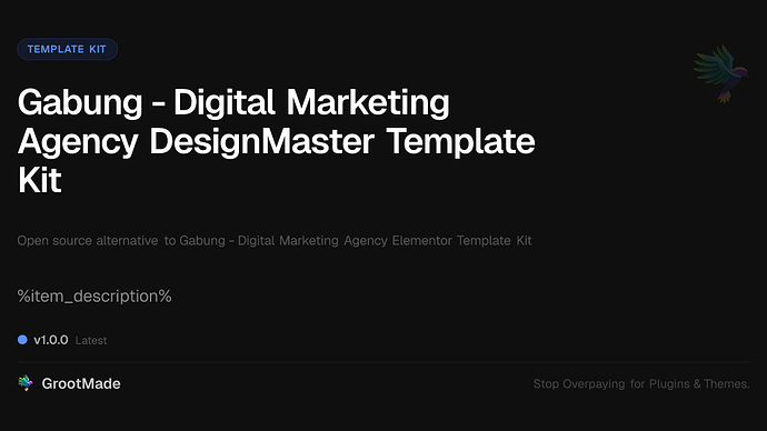 Gabung - Digital Marketing Agency DesignMaster Template Kit