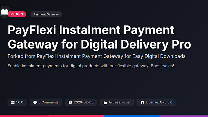 PayFlexi Instalment Payment Gateway for Awesome Downloads