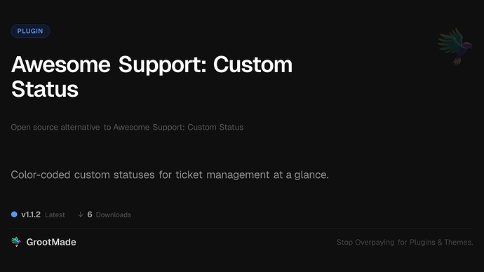 Awesome Support: Custom Status