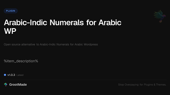 Arabic-Indic Numerals for Arabic WP
