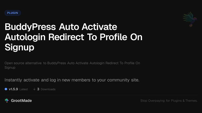 BuddyPress Auto Activate Autologin Redirect To Profile On Signup