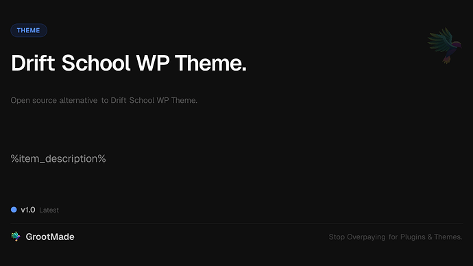 Drift School WP Theme.