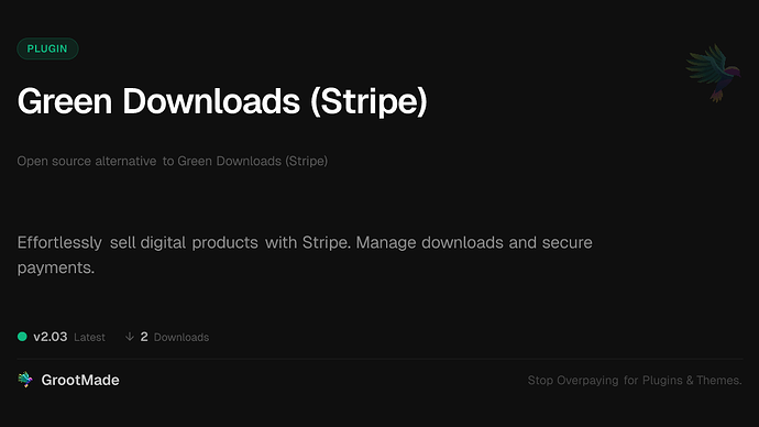 Green Downloads (Stripe)