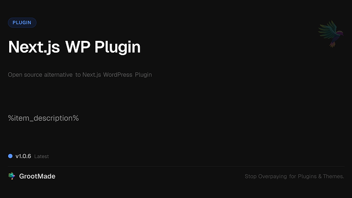 Next.js WP Plugin