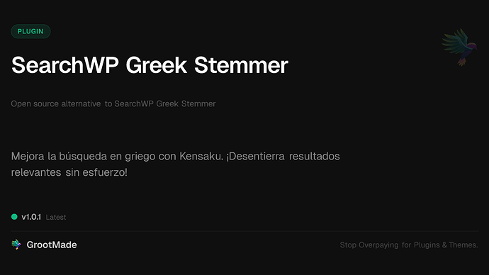SearchWP Greek Stemmer