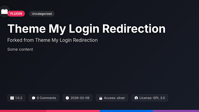 Theme My Login Redirection