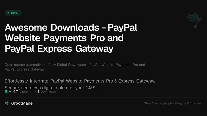 Awesome Downloads - PayPal Website Payments Pro and PayPal Express Gateway