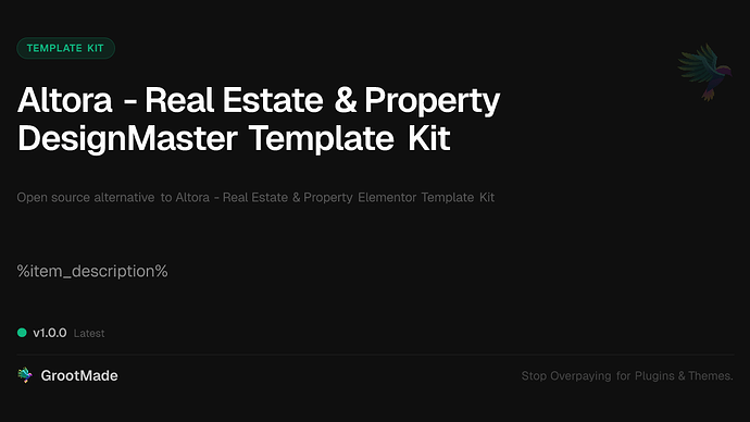 Altora - Real Estate & Property DesignMaster Template Kit