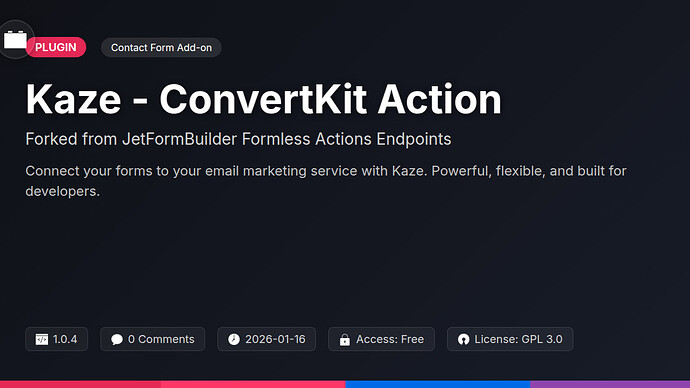 JetFormBuilder Formless Actions Endpoints