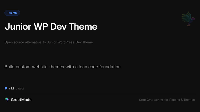 Junior WP Dev Theme