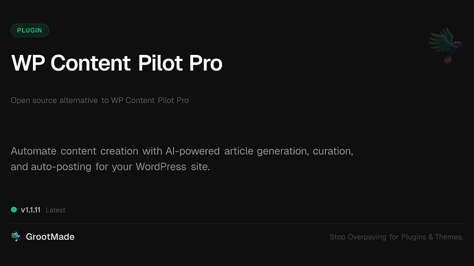 WP Content Pilot Pro