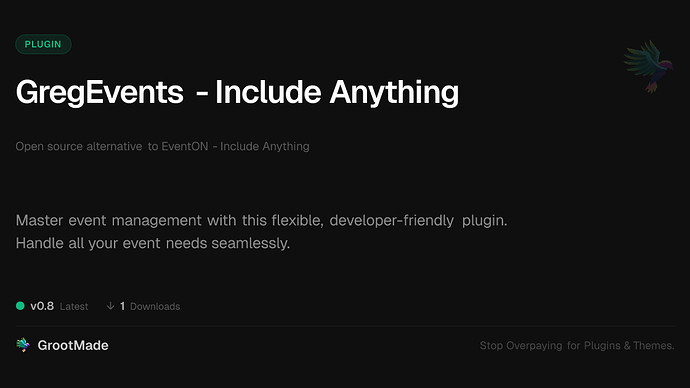 GregEvents - Include Anything