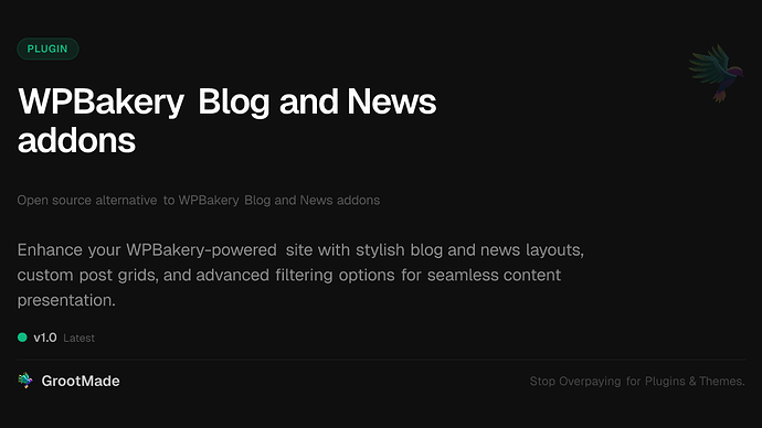 WPBakery Blog and News addons