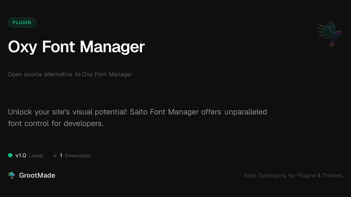Oxy Font Manager