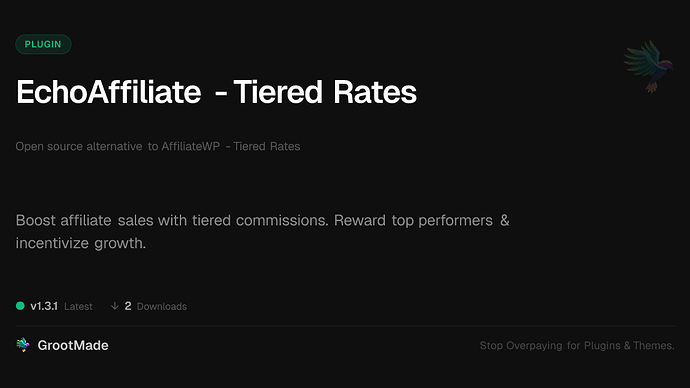 EchoAffiliate - Tiered Rates