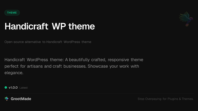 Handicraft WP theme