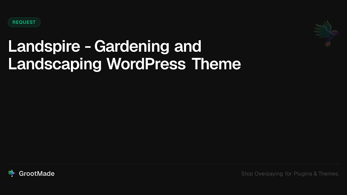 Landspire - Gardening and Landscaping WordPress Theme